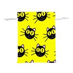 Cats Heads Pattern Design Lightweight Drawstring Pouch (L) Back