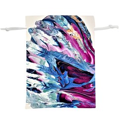 Feathers Lightweight Drawstring Pouch (xl) by kaleidomarblingart