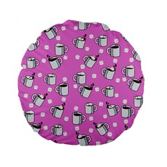 Coffee Chocolate Milk Drink Hot Standard 15  Premium Flano Round Cushions by Wegoenart