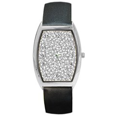 Bacterias Drawing Black And White Pattern Barrel Style Metal Watch by dflcprintsclothing