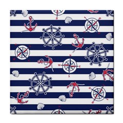 Seamless Marine Pattern Tile Coaster by BangZart