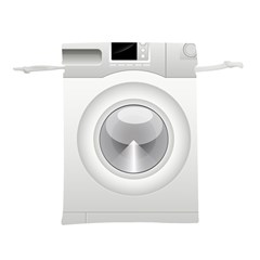 Washing Machine Cartoon Drawing Vector Lightweight Drawstring Pouch (s) by Jancukart