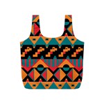 Tribal Pattern Seamless Border Full Print Recycle Bag (S) Back