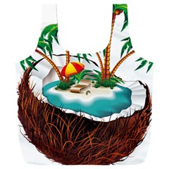 Coconut And Holiday Beach Food Full Print Recycle Bag (xxxl) by Jancukart