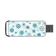 Beautifule Snowflake Decorative Pattern Seamless Portable Usb Flash (one Side) by Jancukart