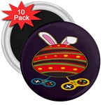 Game lover Easter - Two joysticks 3  Magnets (10 pack)  Front