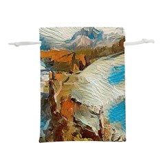 Abstract Mountains Landscape Tabloid Texture Lightweight Drawstring Pouch (l) by danenraven