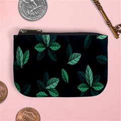 Leaves Pattern Mini Coin Purse by artworkshop