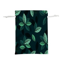 Leaves Pattern Lightweight Drawstring Pouch (m) by artworkshop