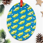Pattern Aliens Ornament (Oval Filigree) Front