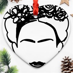 Frida Kahlo  Heart Ornament (two Sides) by Sobalvarro