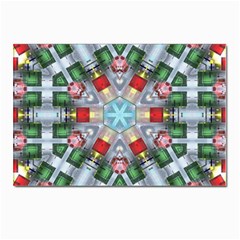 Geometric Symmetrical Symmetry Data Futuristic Postcards 5  X 7  (pkg Of 10) by Ravend