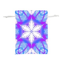 Snowflake Kaleidoscope Template Background Lightweight Drawstring Pouch (l) by Ravend