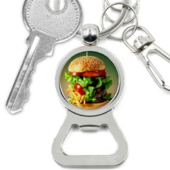 Hamburger Cheeseburger Burger 3d Render Snack Bottle Opener Key Chain by Pakemis