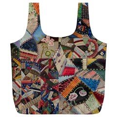 Background Embroidery Pattern Stitches Abstract Full Print Recycle Bag (xl) by Pakemis
