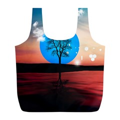 Surreal Fantasy Abstract Art Creativity Horizon Full Print Recycle Bag (l) by Pakemis