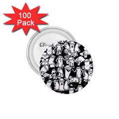 Graffiti Spray Can Characters Seamless Pattern 1 75  Buttons (100 Pack)  by Pakemis