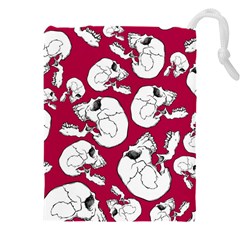 Terrible Frightening Seamless Pattern With Skull Drawstring Pouch (4xl) by Pakemis