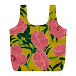 Pink Flower Seamless Pattern Full Print Recycle Bag (L) Back