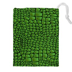 Seamless Pattern Crocodile Leather Drawstring Pouch (4xl) by Pakemis