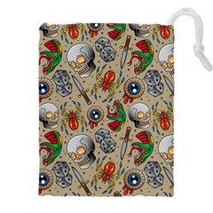 Tattoo Pattern Drawstring Pouch (4xl) by Pakemis