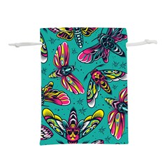 Vintage Colorful Insects Seamless Pattern Lightweight Drawstring Pouch (m) by Pakemis