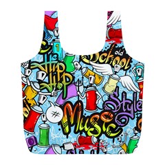 Graffiti Characters Seamless Patterns Full Print Recycle Bag (l) by Pakemis