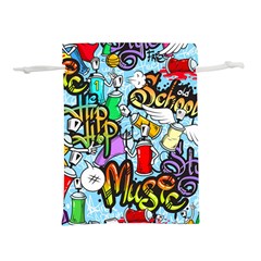 Graffiti Characters Seamless Patterns Lightweight Drawstring Pouch (m) by Pakemis