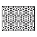 Halftone-tech-hexagons-seamless-pattern Fleece Blanket (Small) 50 x40  Blanket Front