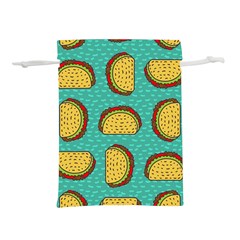 Taco-drawing-background-mexican-fast-food-pattern Lightweight Drawstring Pouch (l) by Pakemis