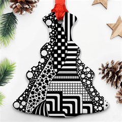 Black And White Ornament (christmas Tree)  by gasi