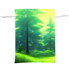 Anime Forrest Nature Fantasy Sunset Trees Woods Lightweight Drawstring Pouch (xl) by Uceng
