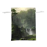 Waterfall River Fantasy Dream Planet Matte Lightweight Drawstring Pouch (M) Back