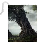 Trees Forest Woods Drawing Fantasy Dream Drawstring Pouch (4XL) Back