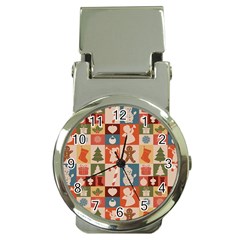Cute Christmas Seamless Pattern Vector  - Money Clip Watches by Uceng