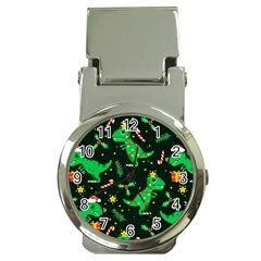 Christmas Funny Pattern Dinosaurs Money Clip Watches by Uceng