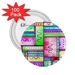 Colorful pattern 2.25  Buttons (100 pack)  Front