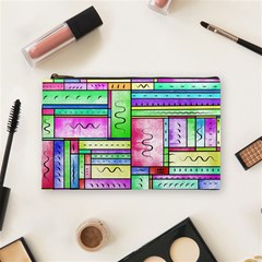 Colorful Pattern Cosmetic Bag (medium) by gasi