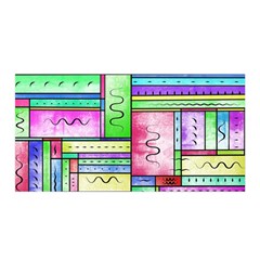 Colorful Pattern Satin Wrap 35  X 70  by gasi