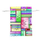Colorful pattern Lightweight Drawstring Pouch (L) Front