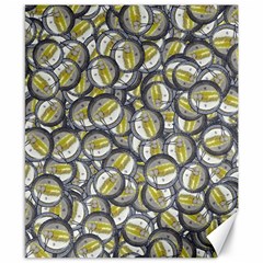 Gong Instrument Motif Pattern Canvas 8  X 10  by dflcprintsclothing