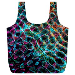 Fractal Abstract Waves Background Wallpaper Full Print Recycle Bag (xl) by Pakemis
