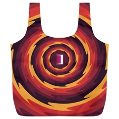 Illustration Door Abstract Concentric Pattern Full Print Recycle Bag (xl) by Ravend