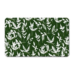 Leaves Pattern Wallpaper Watercolor Magnet (rectangular) by Ravend