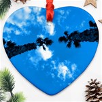 Trees & Sky in MartinSicuro, Italy. Heart Ornament (Two Sides) Back