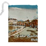 Birds And People On Lake Garda Drawstring Pouch (5XL) Back