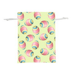 Colorful Easter Eggs Pattern Green Lightweight Drawstring Pouch (s) by TetiBright