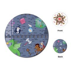 Dnd Playing Cards Single Design (round) by NerdySparkleGoth