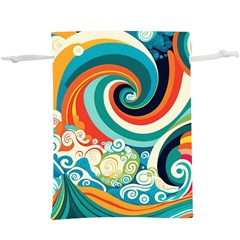 Wave Waves Ocean Sea Abstract Whimsical Lightweight Drawstring Pouch (xl) by Jancukart