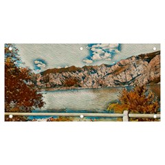 Side Way To Lake Garda, Italy  Banner And Sign 6  X 3  by ConteMonfrey